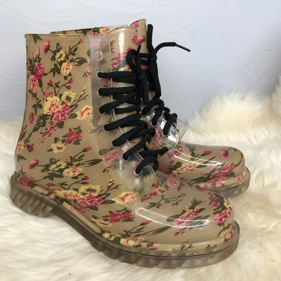 Cape Robbin Shoes - Cape Robbin Jelly combat rain boots womens SZ 10